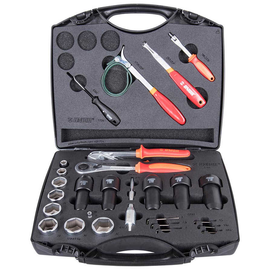 Kit Service Suspension Unior – Outils Transmission, Boîtier De Pédalier, Jeu De Direction – Rouge