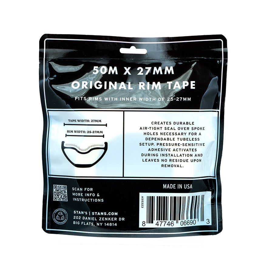 Stans Original Tubeless Rim Tape 27mm x 50m Roll – Seattle