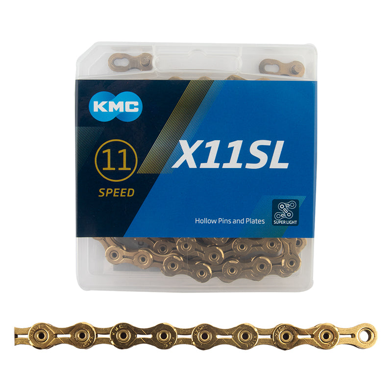 KMC X11SL Super Light Chain - 11-Speed 116 Links Gold – Seattle