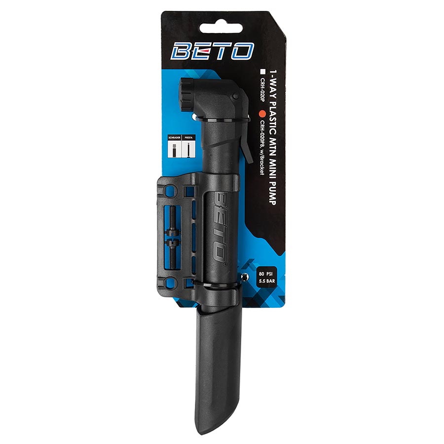 Beto One Way SP Pump 80psi Reversible Black
