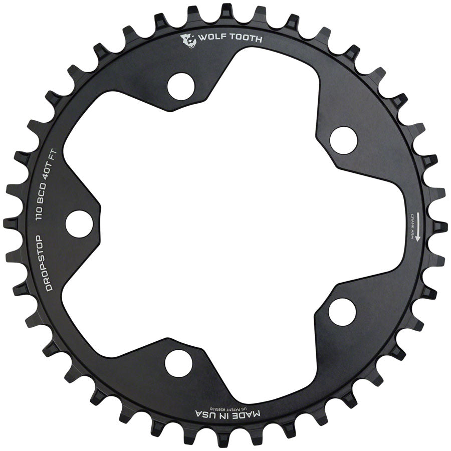 Wolf Tooth 110 BCD Cyclocross Road Chainring - 40t 110 BCD 5-Bolt