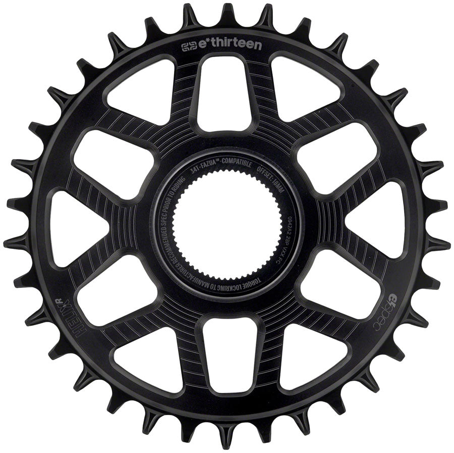 e*thirteen Helix Race e*spec  Chainring - Fazua Ride 60 Direct Mount 18mm Offset 34T 11/12 Speed BLK