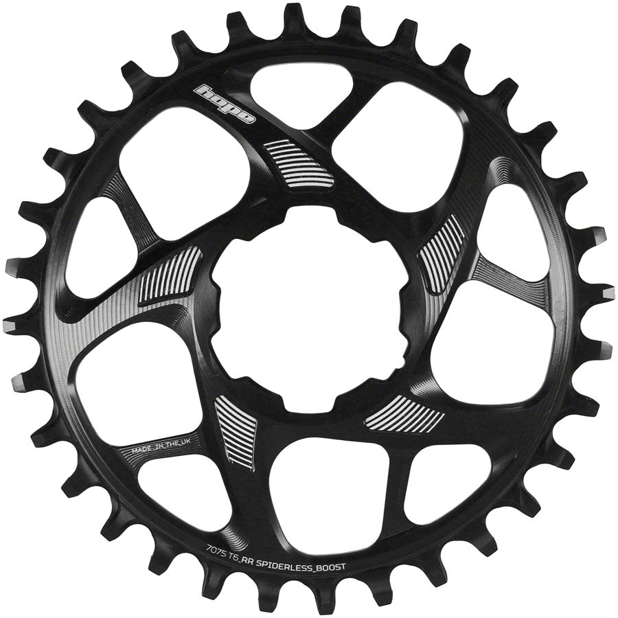 Hope Spiderless Retainer Chainring - 28t Boost Hope Direct Mount R22 Black