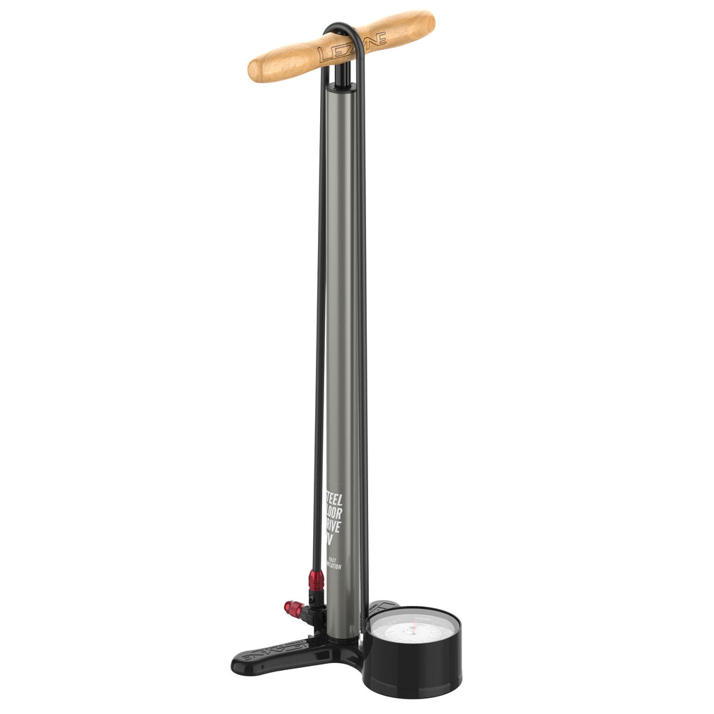 Lezyne Steel HV Floor Drive Pump - Flat Gray